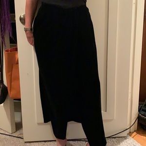 Ralph Lauren Black velvet wrap skirt
